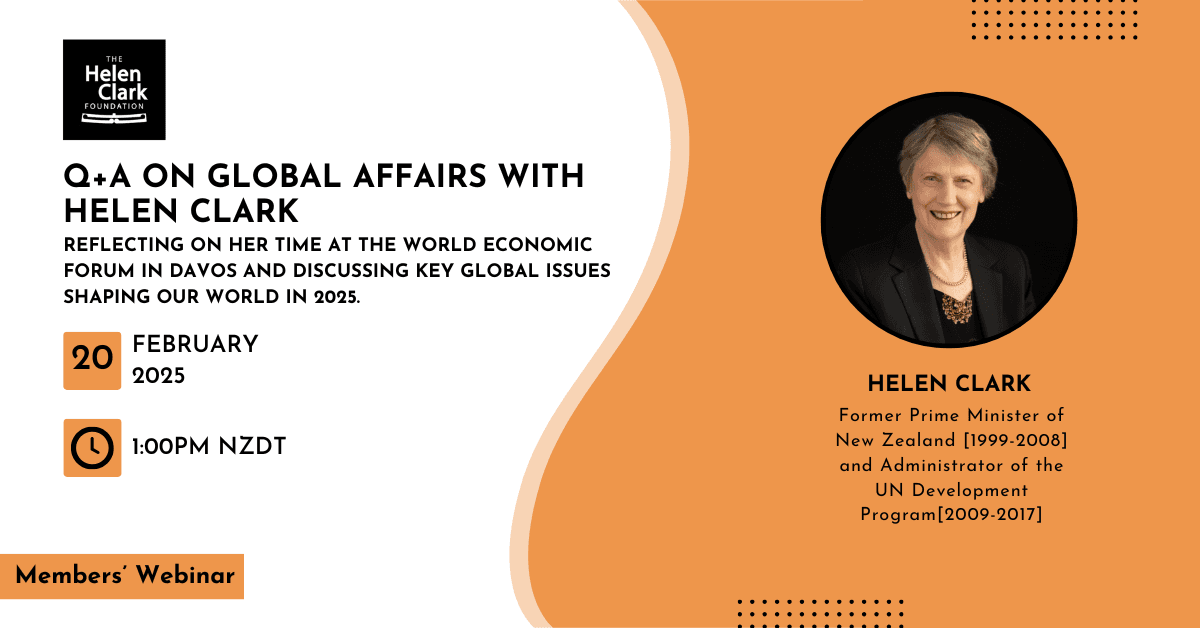 Q+A on Global Affairs with Helen Clark