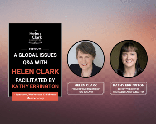 Global issues Q&A with Helen Clark