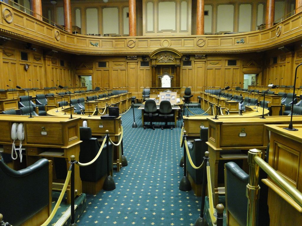 New Zealand parliament debating chamber
